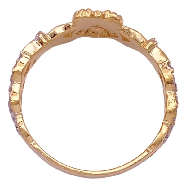 0.34ctw Diamond Celtic Claddagh Ring 14K Gold