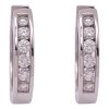 0.36ctw Diamond Hoop Earrings 14K White Gold front