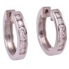 0.36ctw Diamond Hoop Earrings 14K White Gold side
