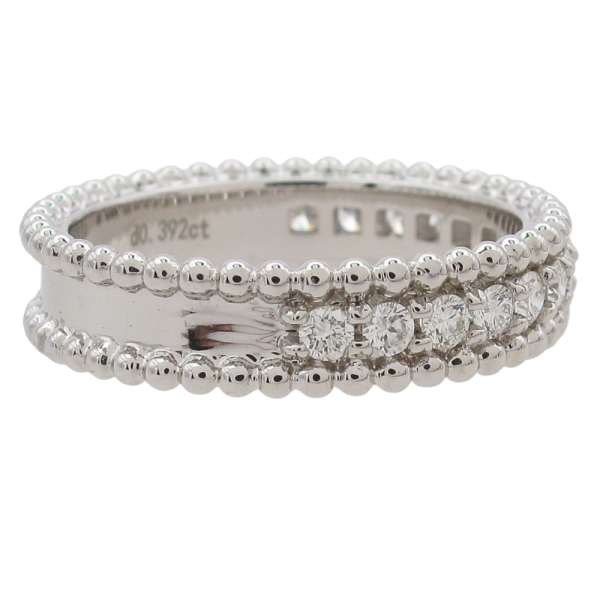 0.39ctw Diamond Beaded Edge Band Ring 14K Gold side