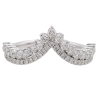 0.56ctw Diamond Double Chevron Band Ring 14K Gold
