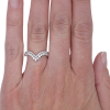 0.56ctw Diamond Double Chevron Band Ring 14K Gold worn