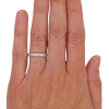 0.61ctw Baguette & Round Diamond Stack Band 14K worn