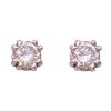 0.80ctw SI12 H Diamond Stud Earrings 14K Gold
