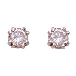 0.80ctw SI12 H Diamond Stud Earrings 14K Gold