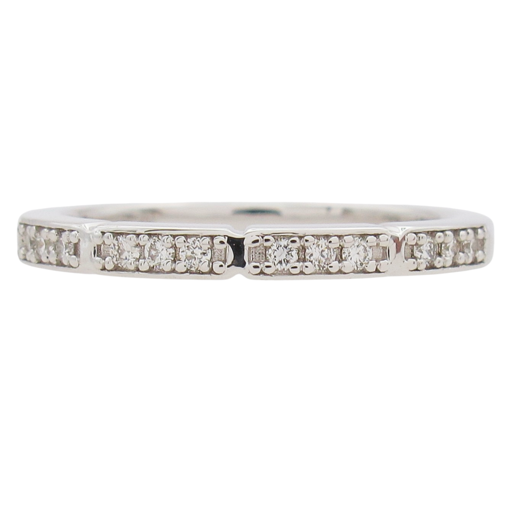 .09ctw Diamond Sectioned Half Stack Band 14K