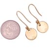 1.00ctw Diamond Pave Disk Drop Earrings 14K Gold Designer back