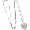 1.15ctw Fancy Cut Diamond Heart Necklace 14K & 18K Gold full