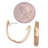 1.17ctw Diamond Hoop Earrings 14K Yellow Gold Top Light Brown Champagne size