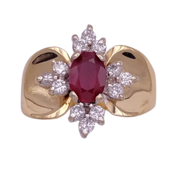 1.46ctw Natural Ruby & Diamond Ring 14K