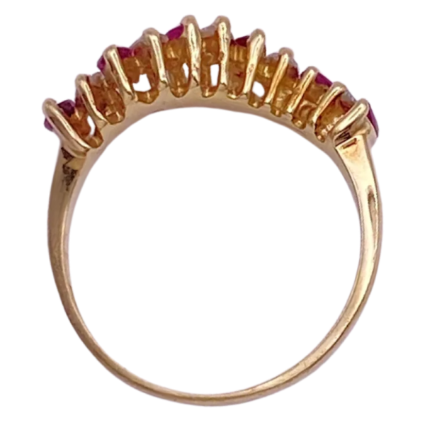 1.55ctw Marquise Diamond & Ruby Wave Ring 14K (2)