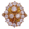 1.59ctw Victorian Diamond Floral Ring 14K (2)