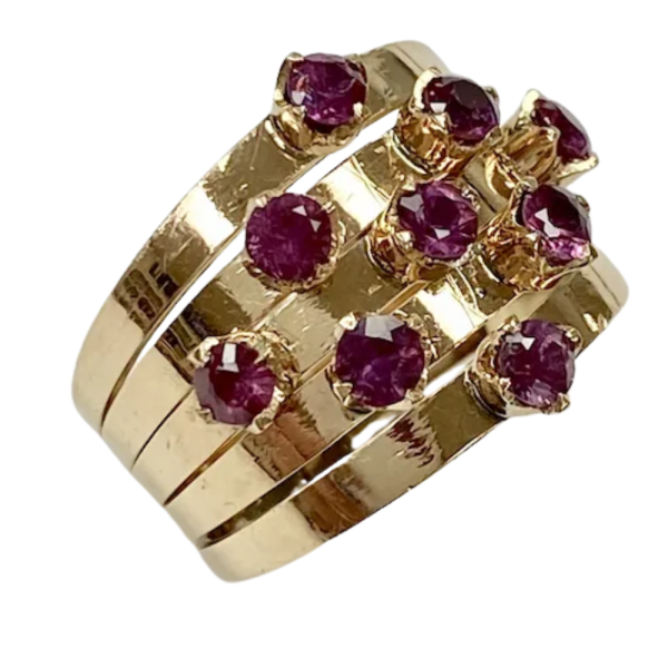 1.80ctw Ruby Harem Ring18K (1)