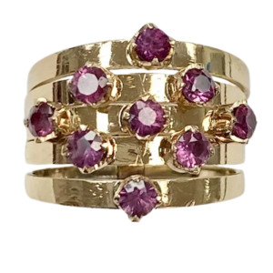 1.80ctw Ruby Harem Ring18K (2)