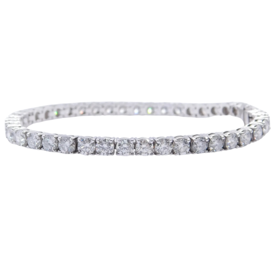 10ct Round Diamond Tennis Bracelet 18K