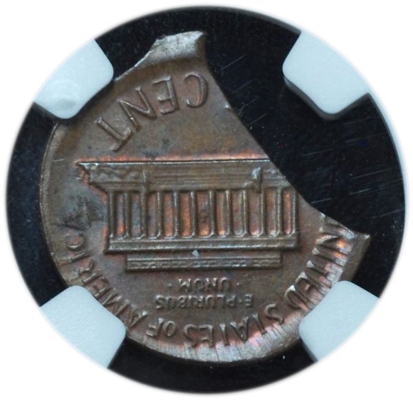 1981-D Lincoln Memorial Penny Broad Struck Double Curved Clip Errors MS64 BN NGC