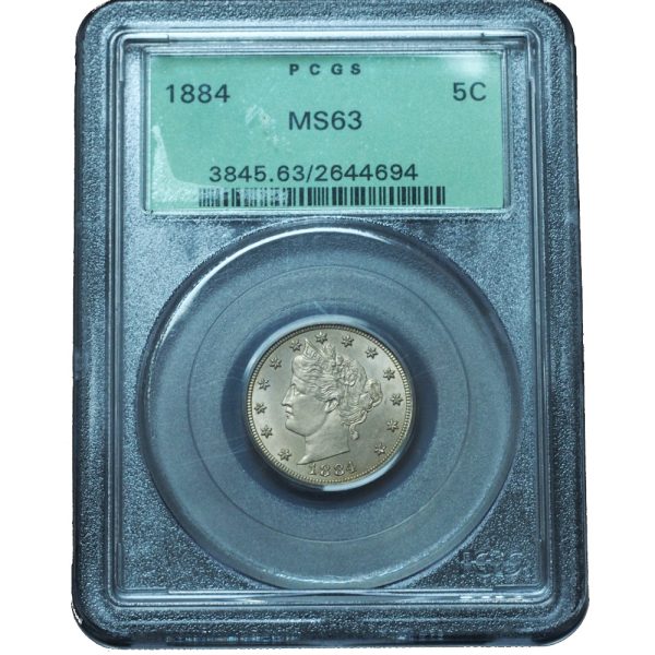 1884 Liberty Nickel MS63 PCGS OGH