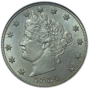 1884 Liberty Nickel MS63 PCGS OGH