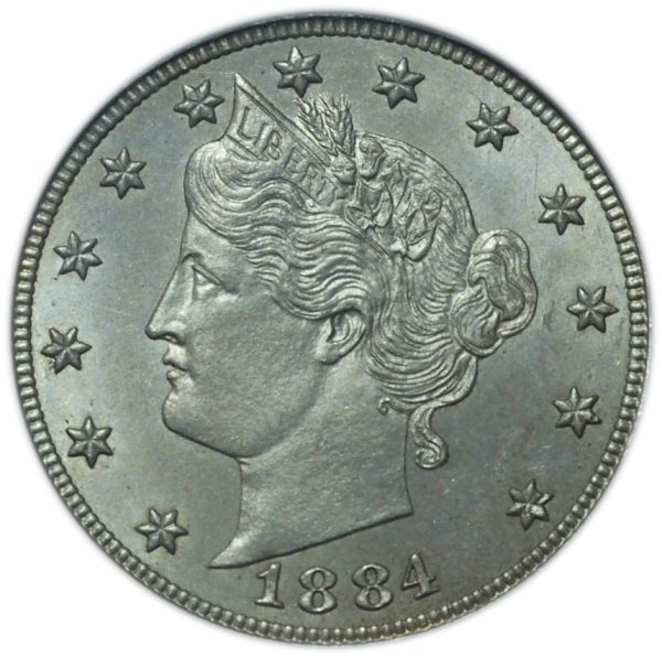 1884 Liberty Nickel MS63 PCGS OGH