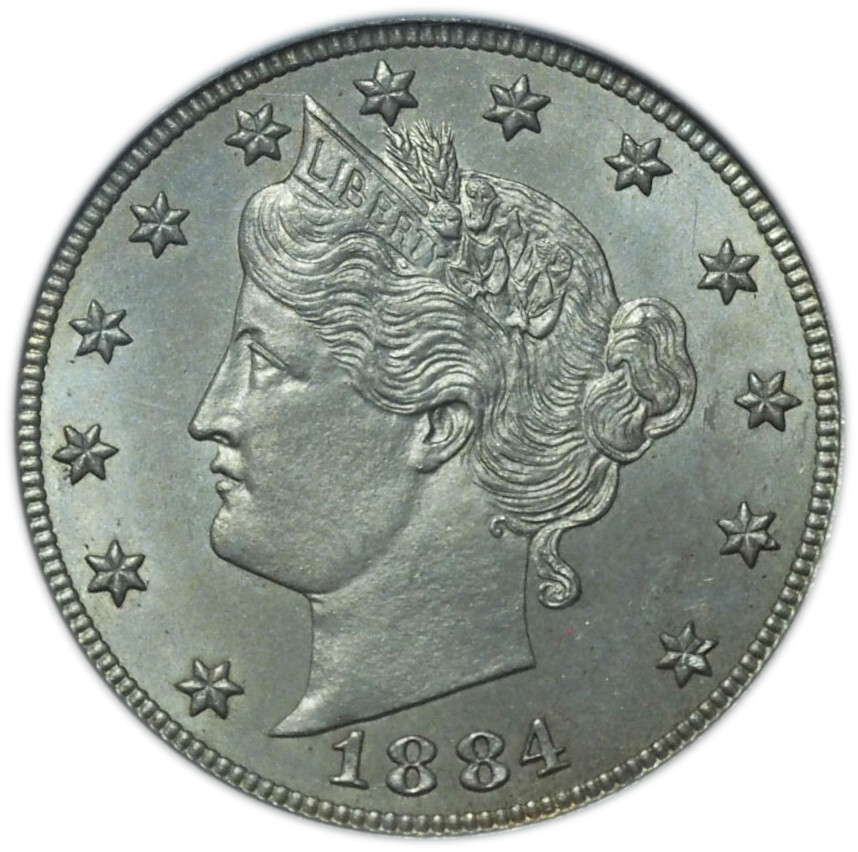 1884 Liberty Nickel MS63 PCGS OGH