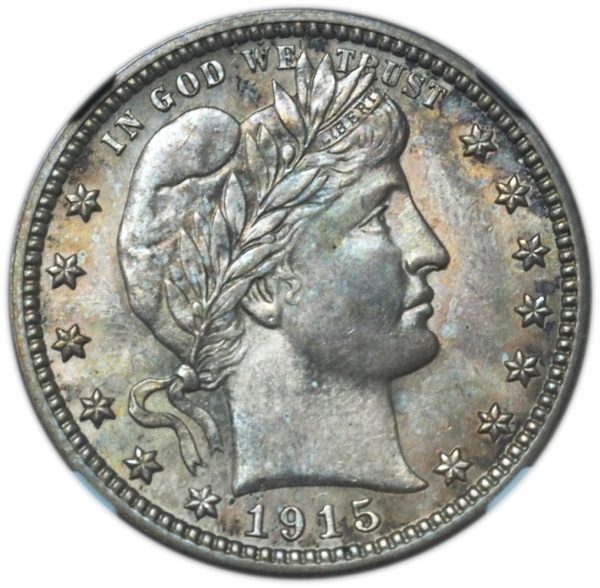 1915 Barber Quarter MS63 NGC
