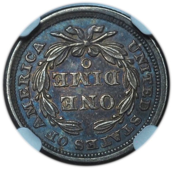 1854-O Seated Liberty Dime Arrows AU58 NGC
