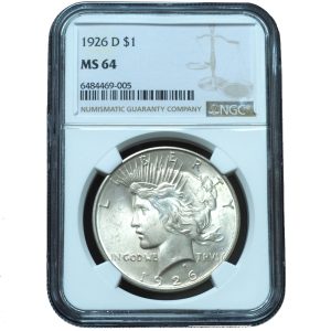1926-D Peace Dollar MS64 NGC