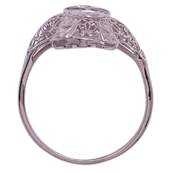 .24ctw Art Deco Diamond Ring 18K (4)