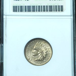 1861 Indian Head Penny MS64 ANACS Old Soapbox