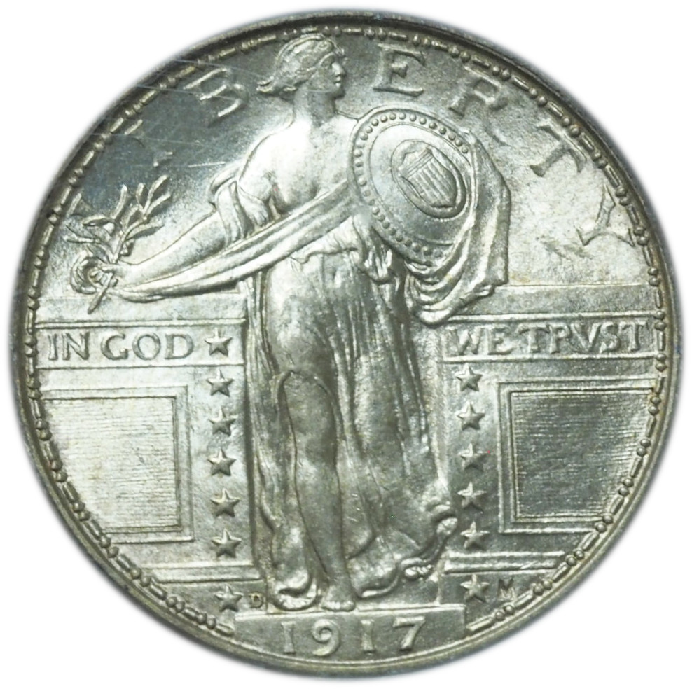 1917-D Standing Liberty Quarter Type 1 MS64FH PCGS
