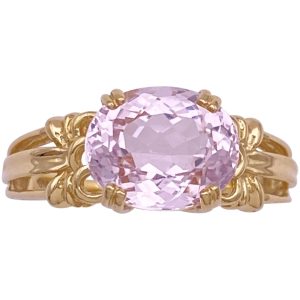 3.30ct Morganite Solitaire Ring 14K Gold