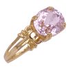 3.30ct Morganite Solitaire Ring 14K Gold side