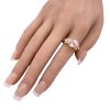 3.30ct Morganite Solitaire Ring 14K Gold worn