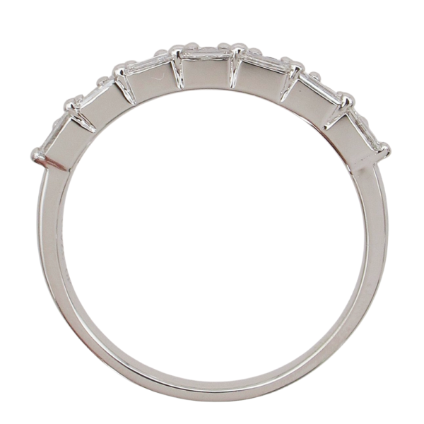 .32ctw Round & Baguette Diamond 2 Row Stack Band 14K (2)