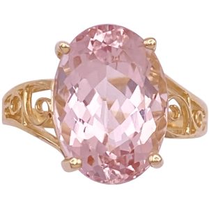 4.80ctw Morganite Solitaire Ring 14K Gold