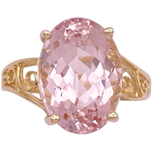 4.80ctw Morganite Solitaire Ring 14K Gold