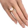 4.80ctw Morganite Solitaire Ring 14K Gold worn