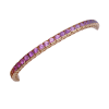 7.41ctw Rainbow Ombre Sapphire Line Bracelet 14k Gold
