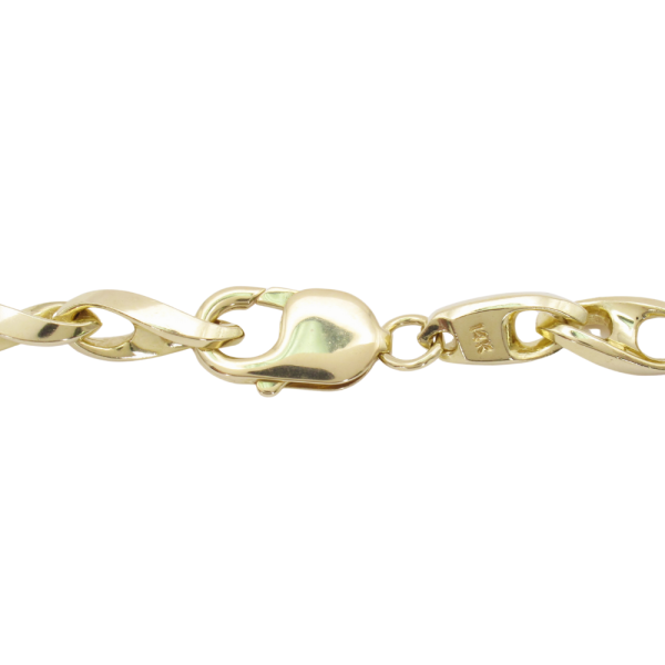 7mm Twisted Mariner Fancy Link Gold Chain 14K, 23''