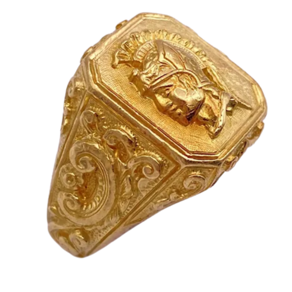 Ancient Roman Revival Men's Ring 21K