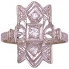 Art Deco 0.18ctw Diamond Ring 14K White Gold