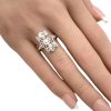 Art Deco 0.18ctw Diamond Ring 14K White Gold worn