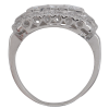 Art Deco Emerald Cut Diamond East to West Frame Ring Platinum side