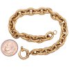 Chunky Oval Link Fashion Bracelet 14K Gold size
