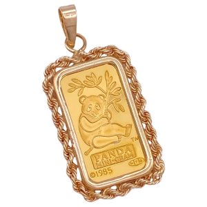 Credit Suisse Fine Gold Pamp Bullion Pendant 999.9 & 14K Gold