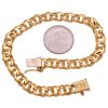 Double Link Charm Bracelet 14K Gold 7 Length size