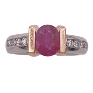 Gelin Abaci 1.95ctw Natural Ruby Tension Set Ring 14K (2)