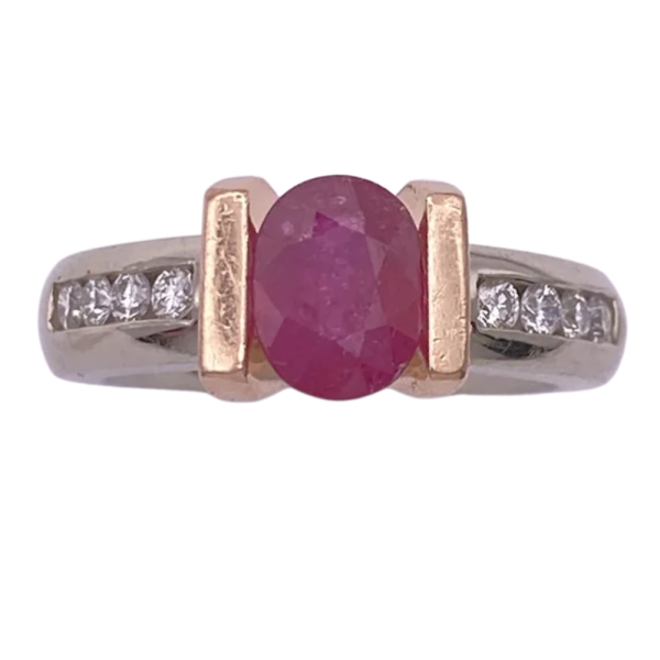 Gelin Abaci 1.95ctw Natural Ruby Tension Set Ring 14K (2)