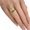 Handcrafted .23ctw Natural Emerald Domed Ring 18K (3)