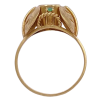 Handcrafted .23ctw Natural Emerald Domed Ring 18K (4)
